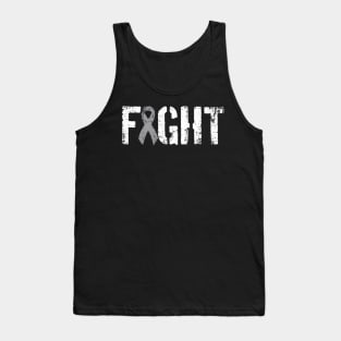 Fight Brain - Gray Tumor Ribbon Tank Top